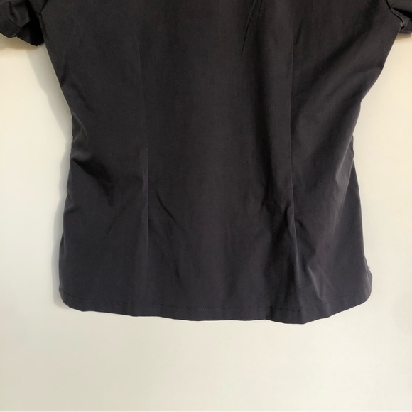 Dagacci Gray Scrub Top L Short Sleeve V Neck Medical Tech Uniform Pockets - Picture 6 of 7